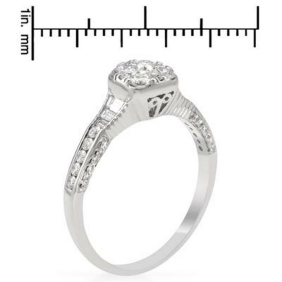 New, never worn. White gold diamond ring. Sixe 7 - Picture 2 of 4